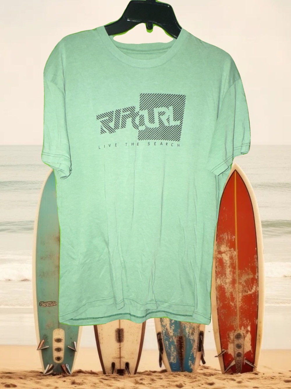 Rip Curl Mint Green Logo Short Sleeve Tee